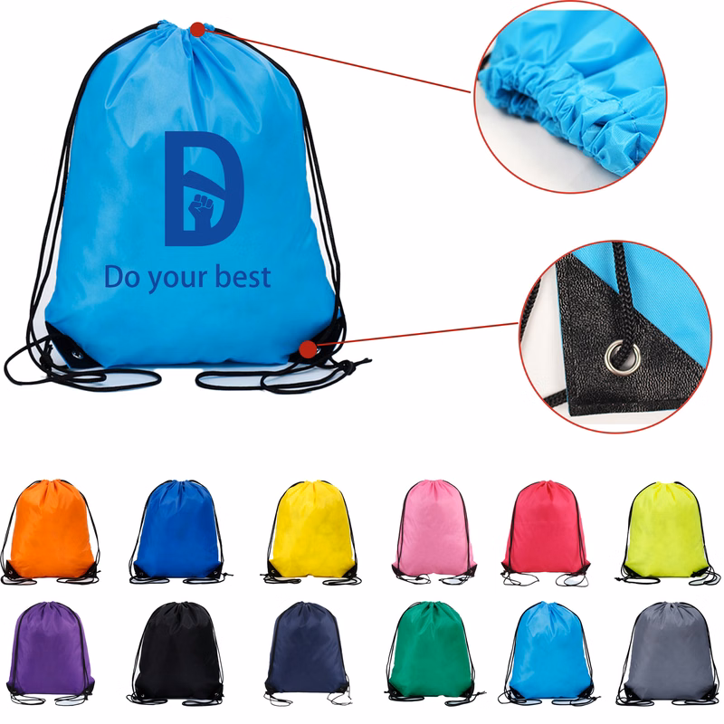 MOQ 50 210D Polyester String Bag