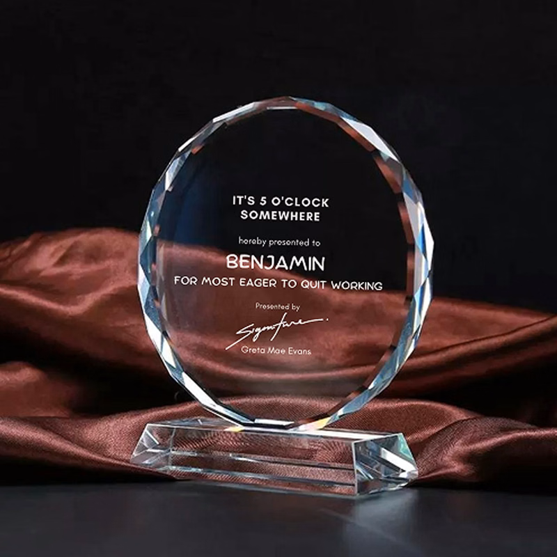 Round Edge Crystal Glass Awards