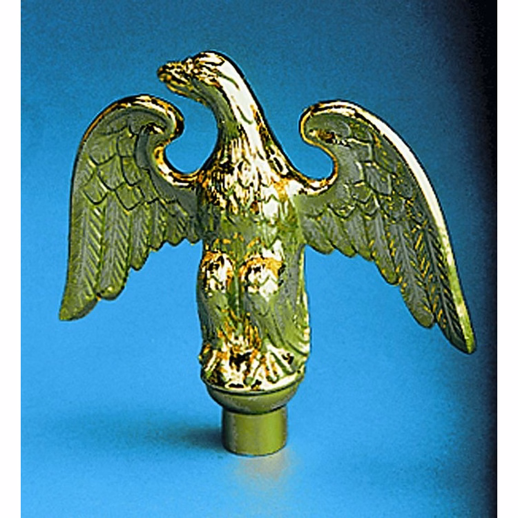 Metal Perched Eagle Indoor Flag Pole Ornament
