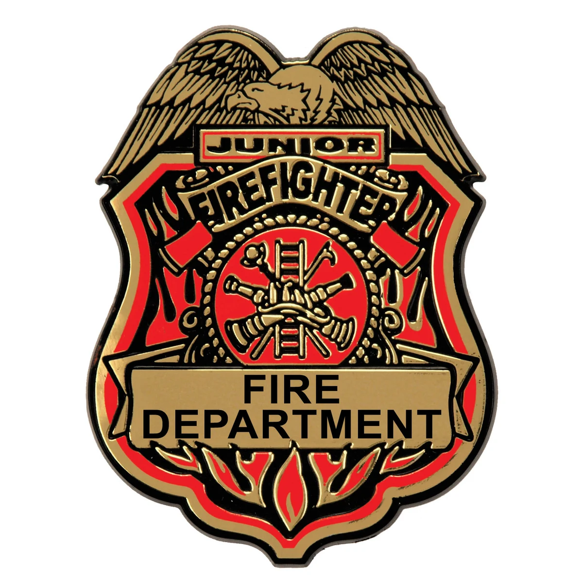 Junior Firefighter Plastic Badge with attached Clip 1