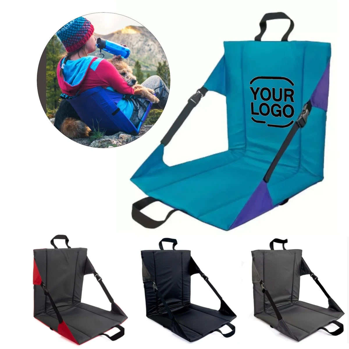 Outdoor Seat Cushion Portable Folding Dirt Proof 1