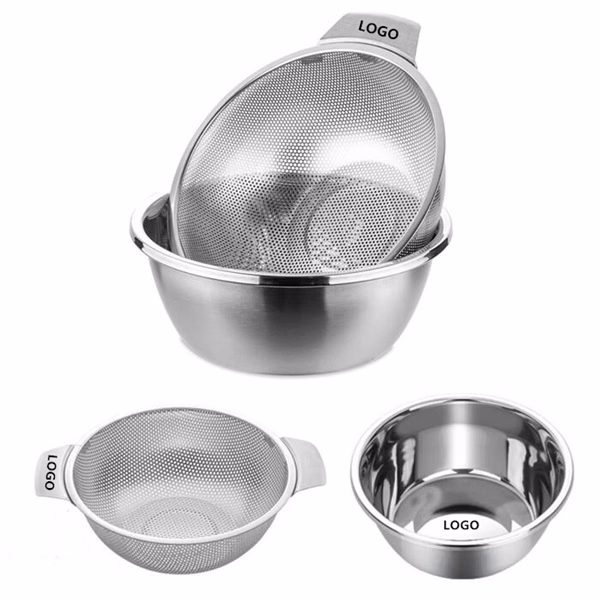 Kitchen Colander with Bowl Set of 2