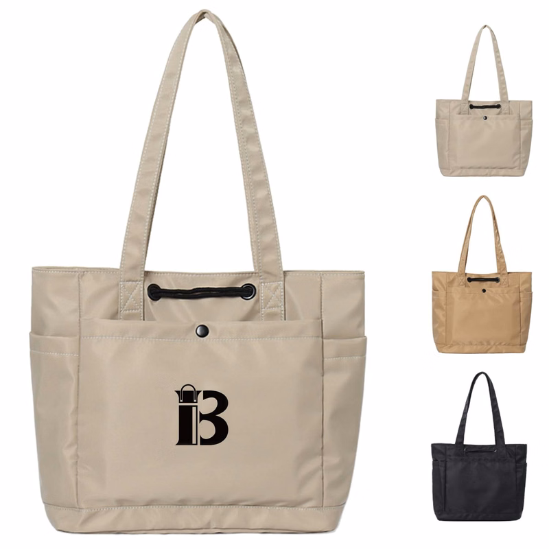 Nylon drawstring tote bag