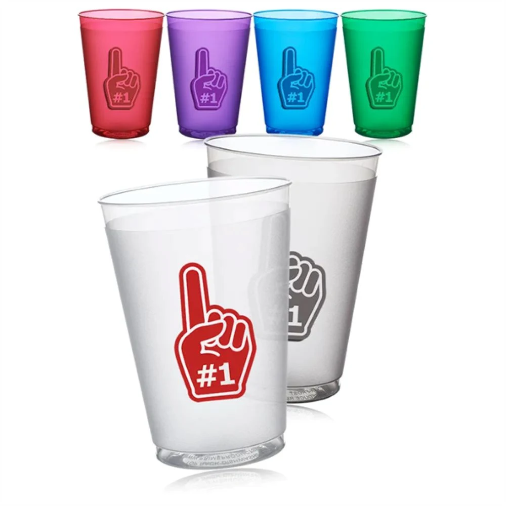 12 oz Flex Frosted Plastic Stadium Cup 1