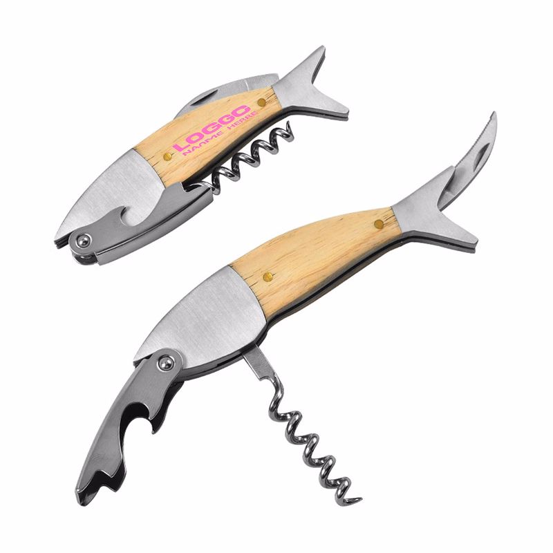 3-In-1 Wooden Handle Bottle Opener
