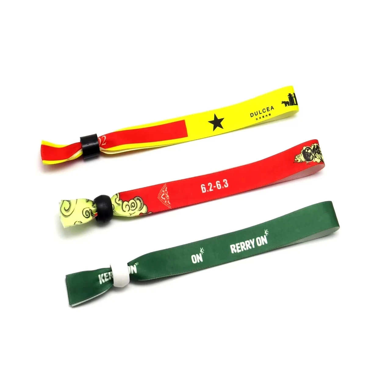 Adjustable woven print wristband 1