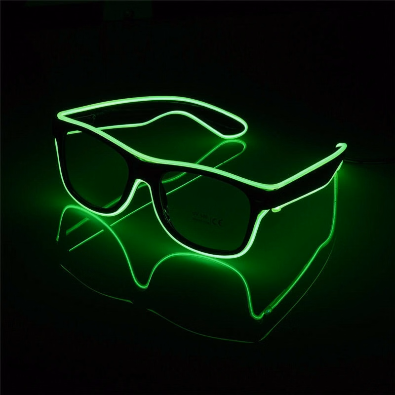 LED Light Up Green Sunglasses