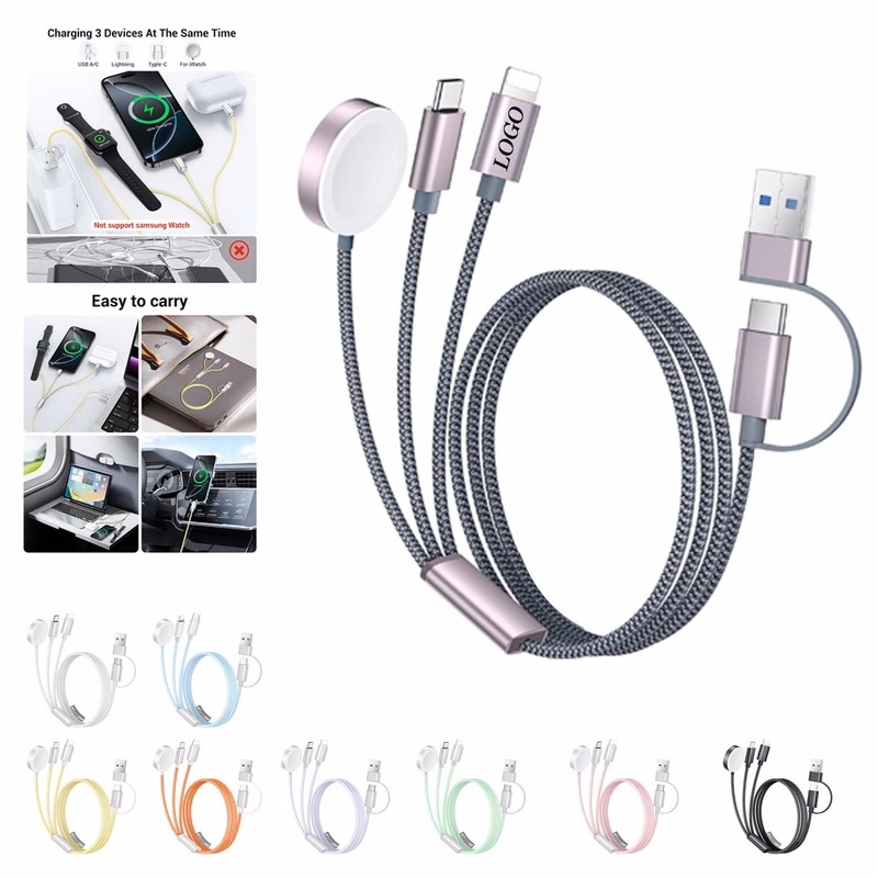 3 in 2 USB C Cable Multi Charging Cable Cord