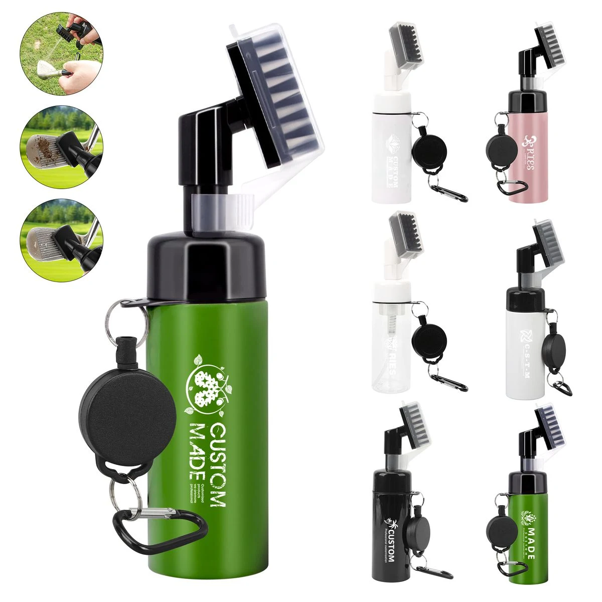 Attachable Golf Club Cleaner Brush With Water Dispenser 1