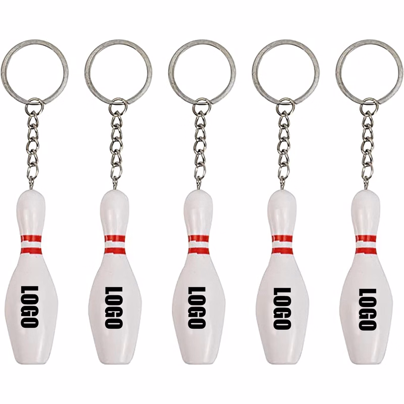 Bowling Pin Sports Keychain MOQ 100PCS