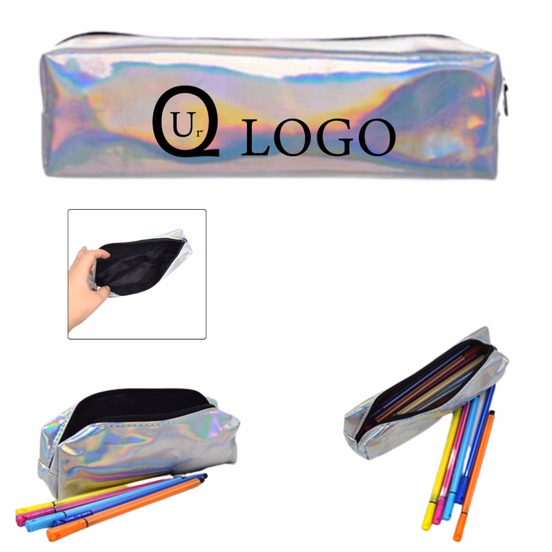 Pu Leather Pen Bag W/Inner Lining