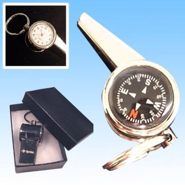3 IN 1 SURVIVAL WHISTLE CLOCK AND COMPASS