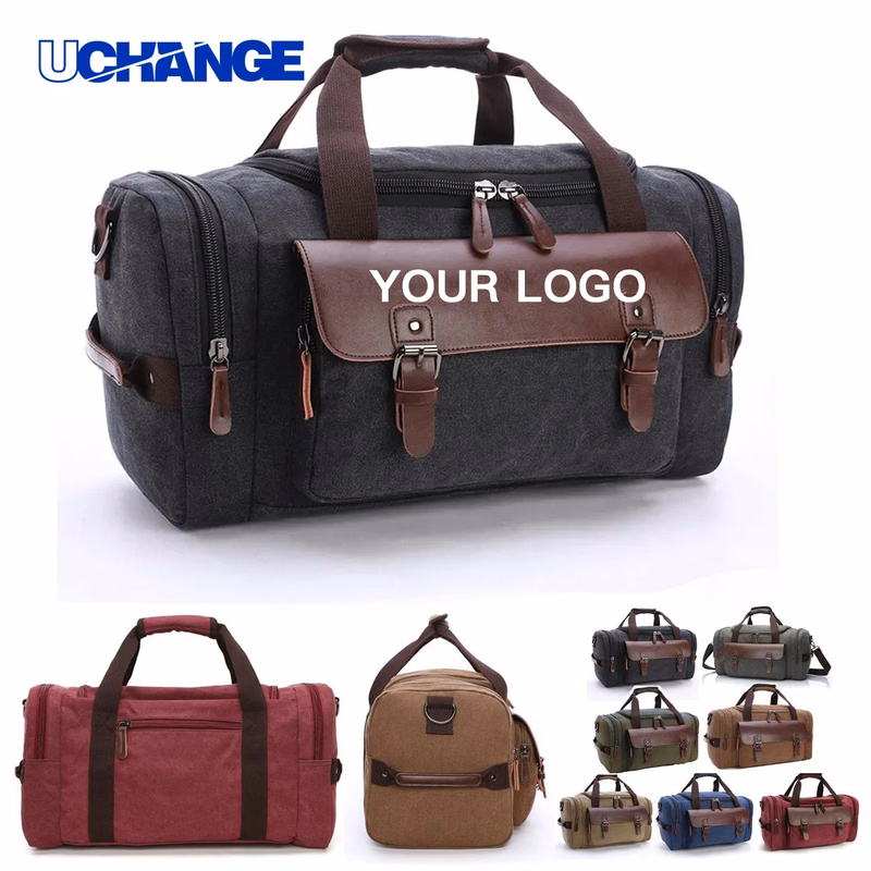 Vintage Canvas Travel Bag Duffel with Spacious Compartments
