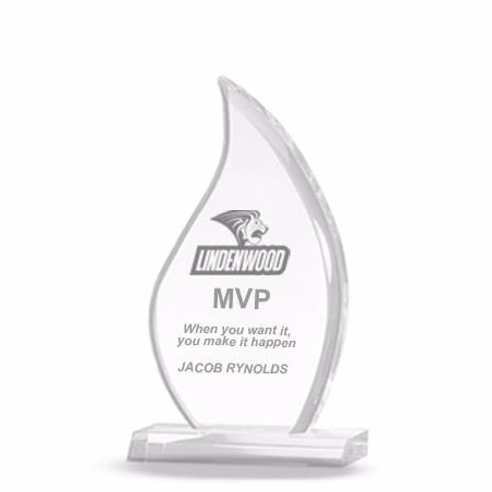 Acrylic: 7x3x1" Flame Award