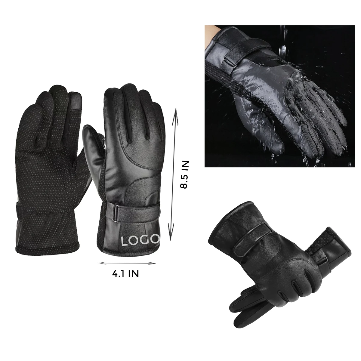 MOQ 10 PCS Versatile Leather Motorcycle Gloves 1