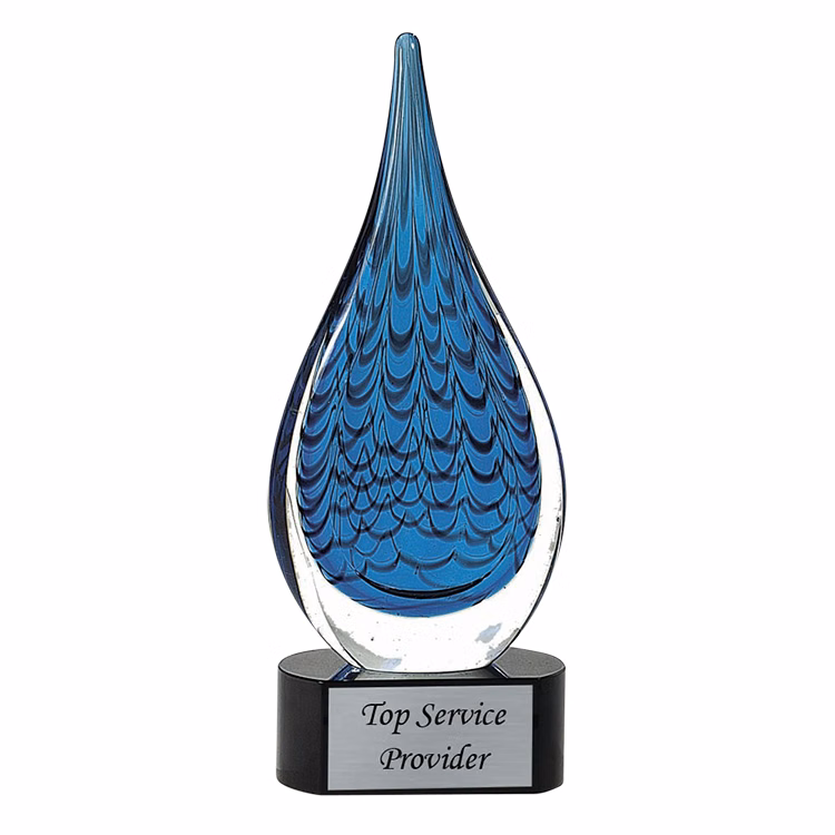 Rain Drop Art Glass 12.5"