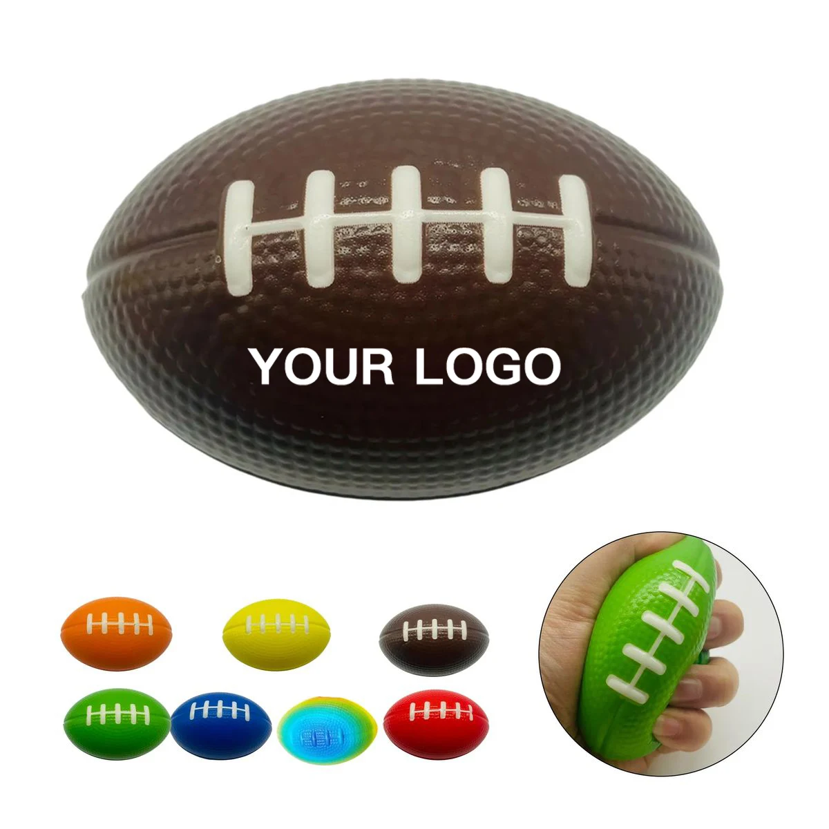 Rugby Shape Stress Ball PU Foam Design 1