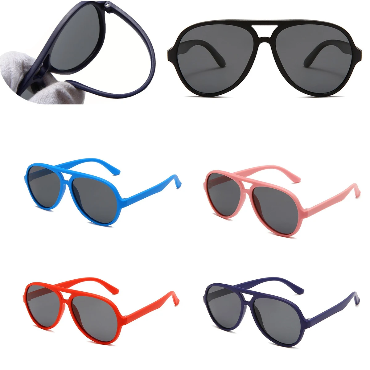 Rubber Frame Sunglasses 1
