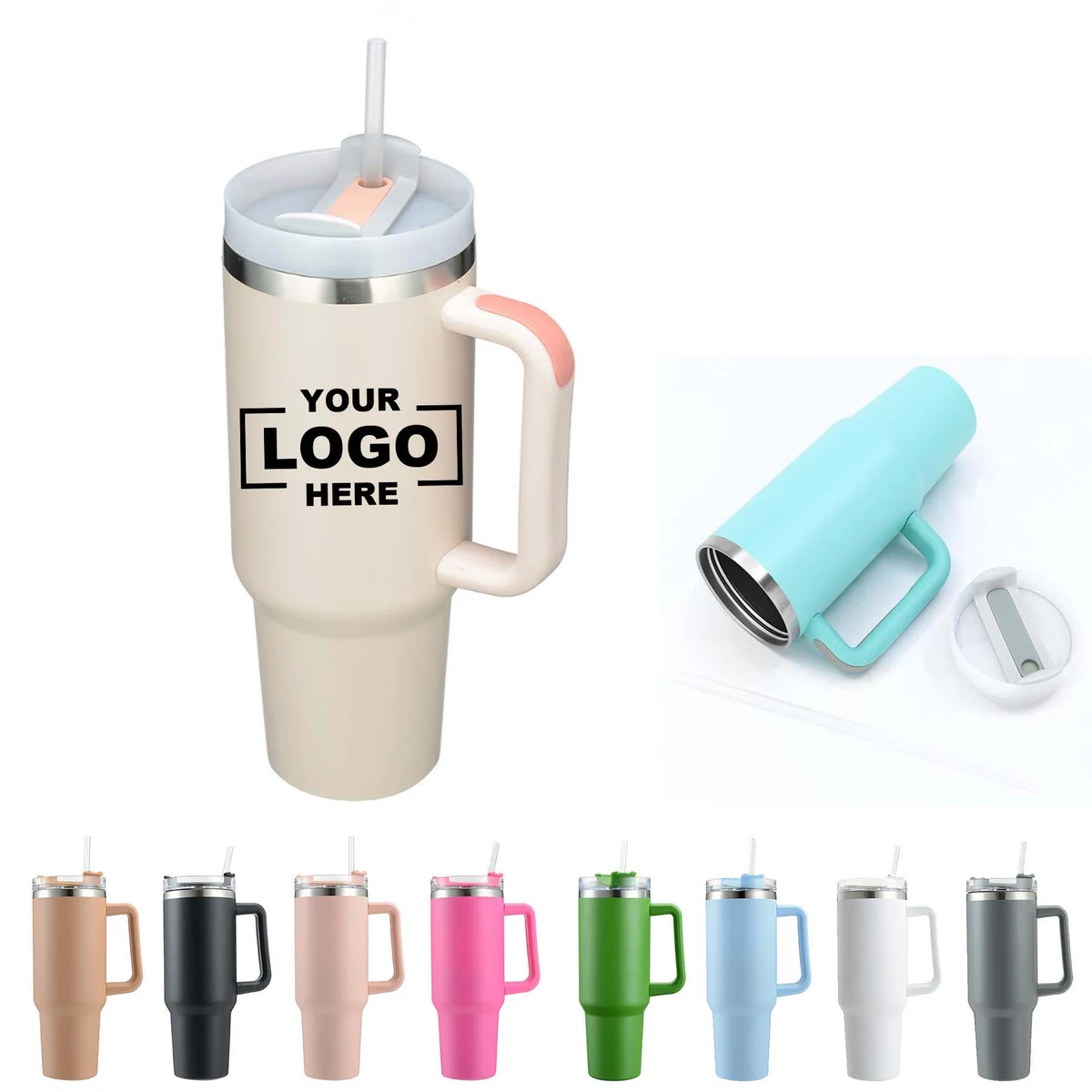 40oz Insulated Stainless Steel Mug with Handle 1