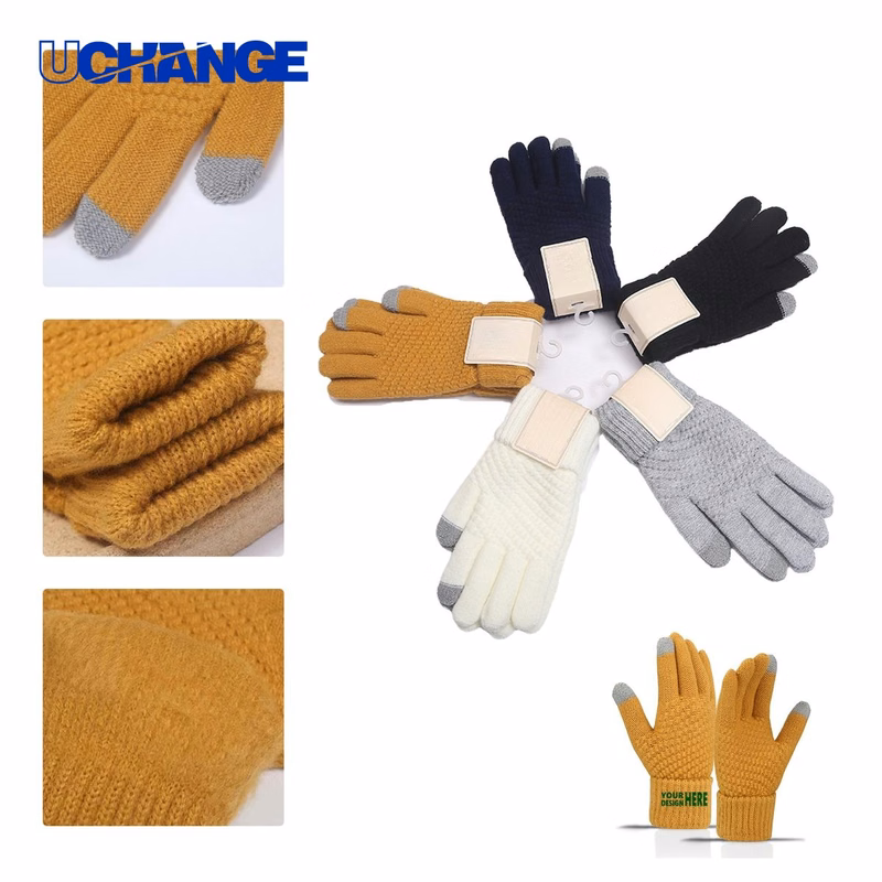 Touchscreen Knit Gloves with Warm Lining