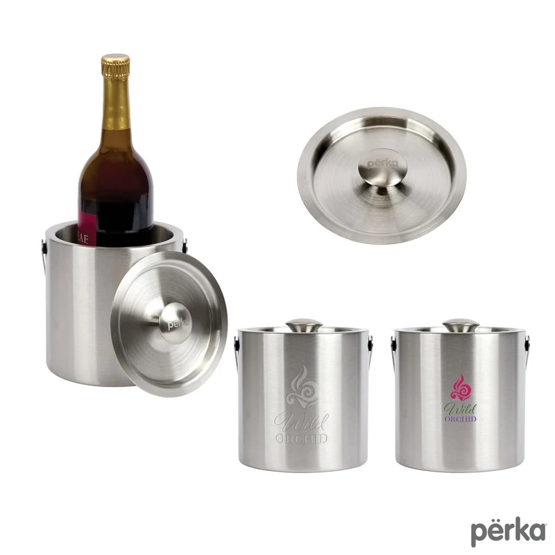 Perka® Quinton 1.3L Double Wall, Stainless Steel Ice Bucket 1