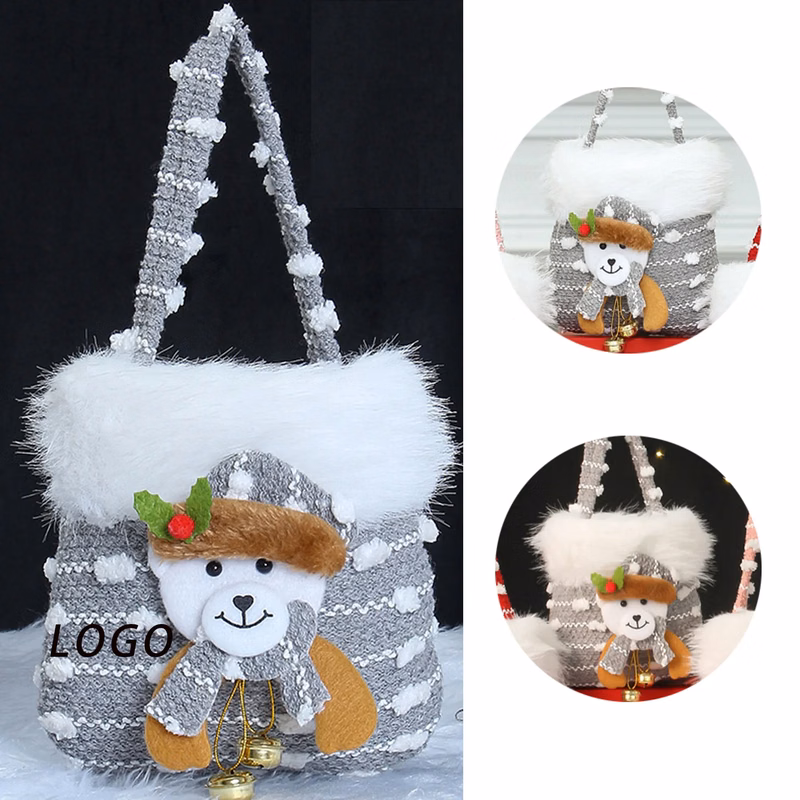 Christmas Handheld Gift Bag With Logo For Surprise, Holidays