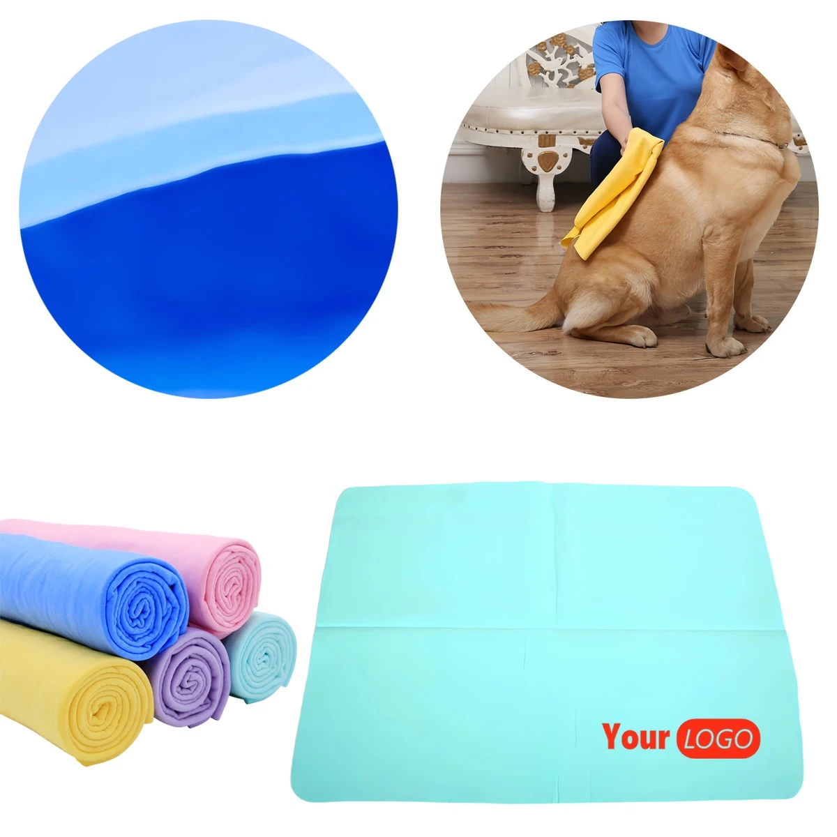 Quick-drying Plain-colored Pet Towel 1