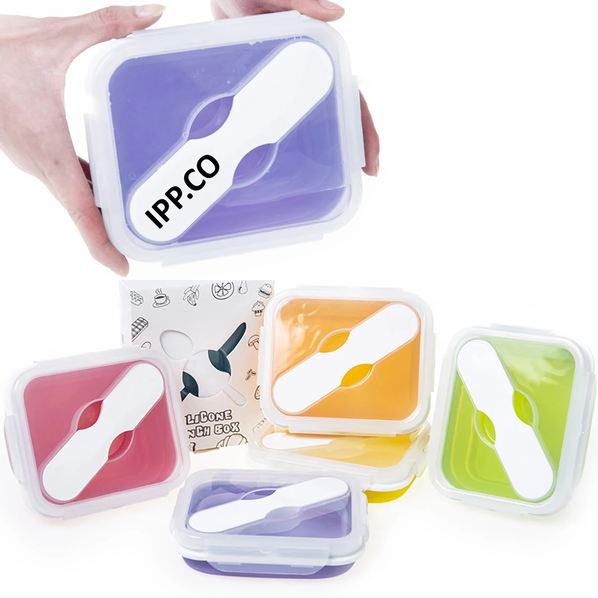 Foldable Bento Lunch Box Collapsible Food Storage Containers 1