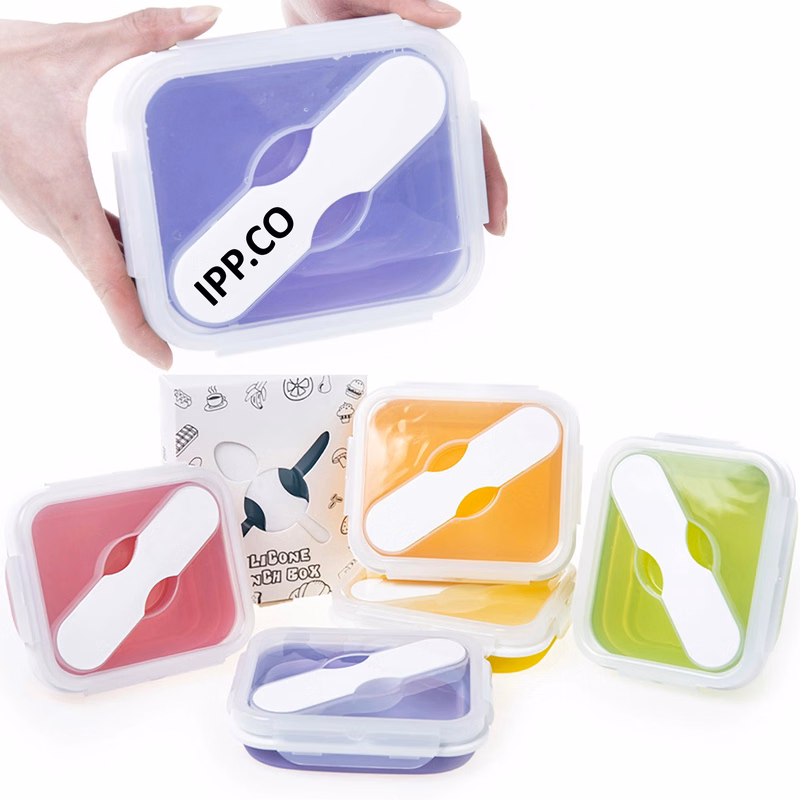 Foldable Bento Lunch Box Collapsible Food Storage Containers