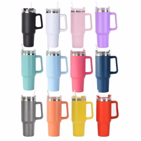 Insulated 40 oz Stainless Steel Mug -Durable Travel Tumbler