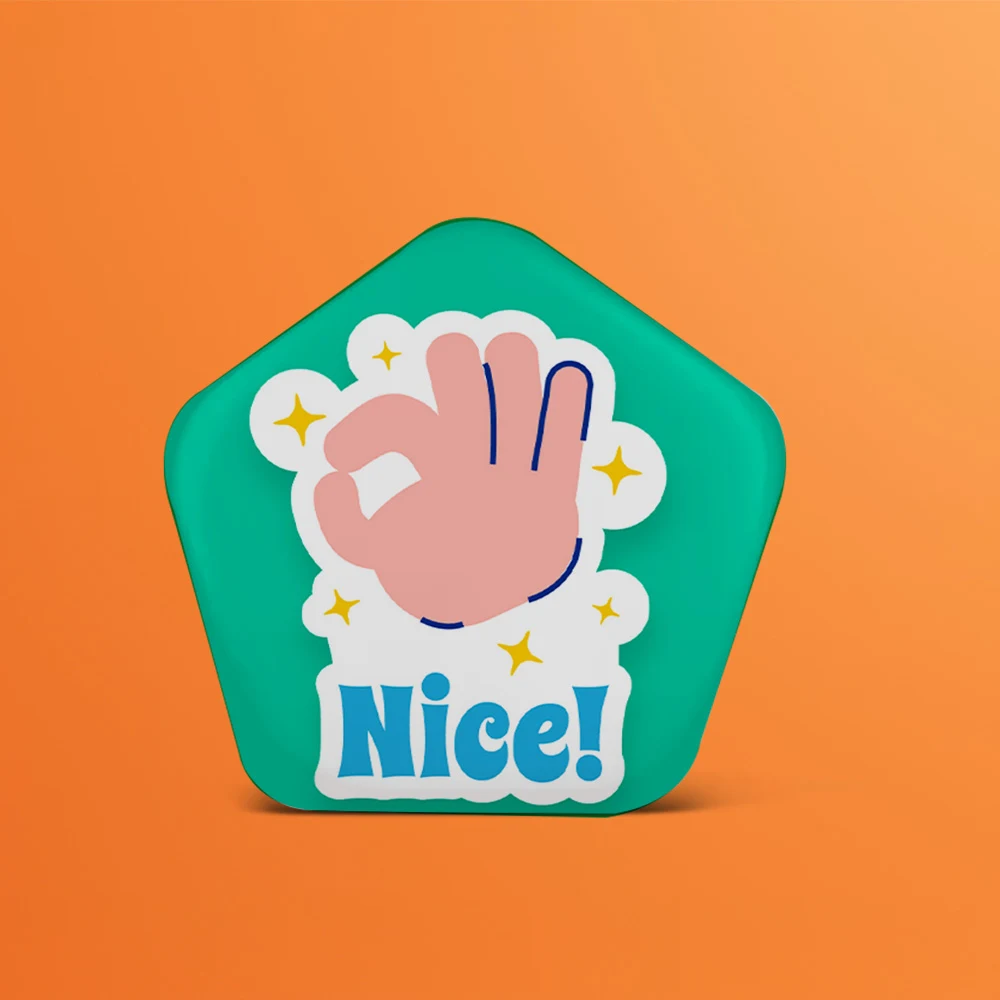 Pentagonal Custom Buttons 1