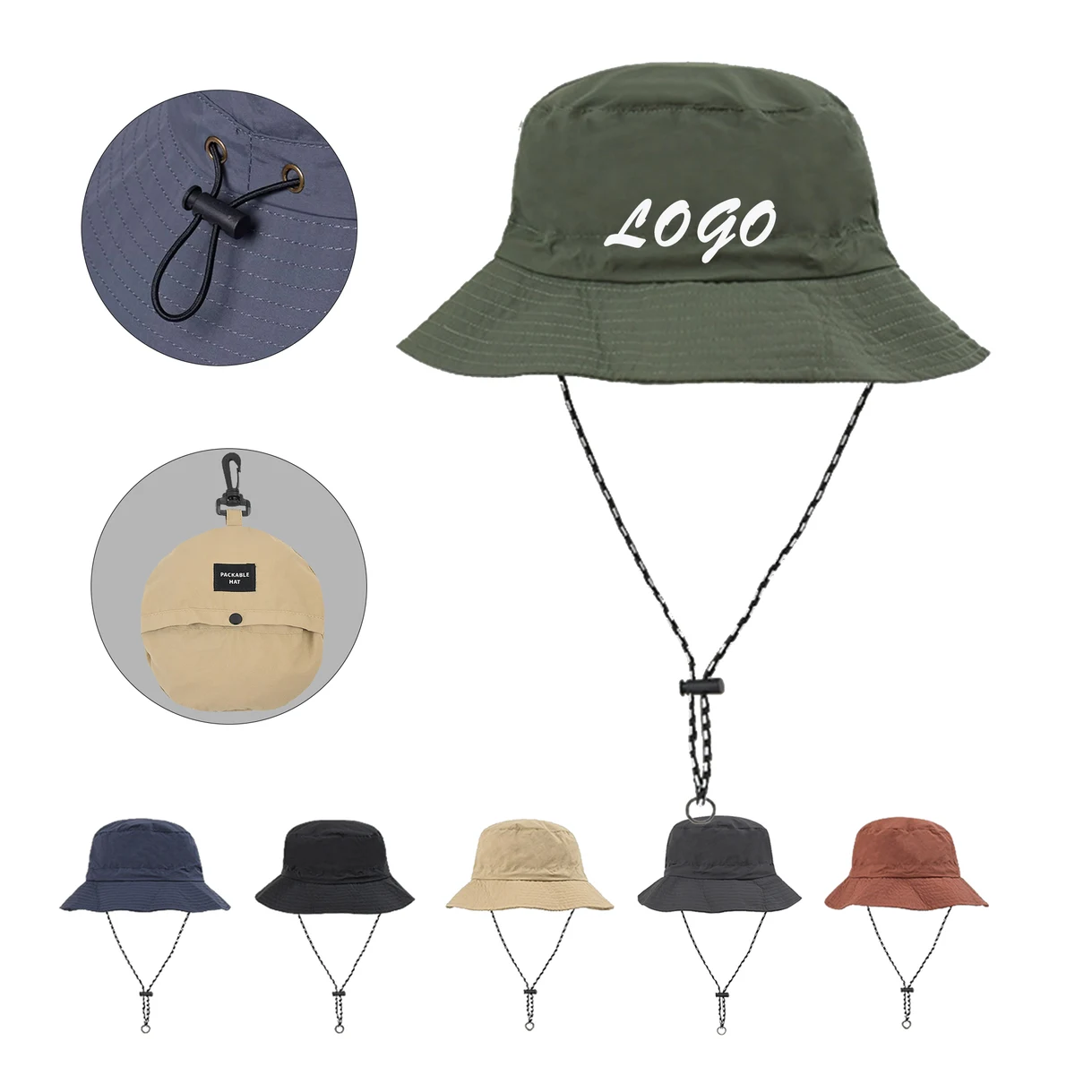Adjustable Waterproof Quick-drying Bucket Hat 1