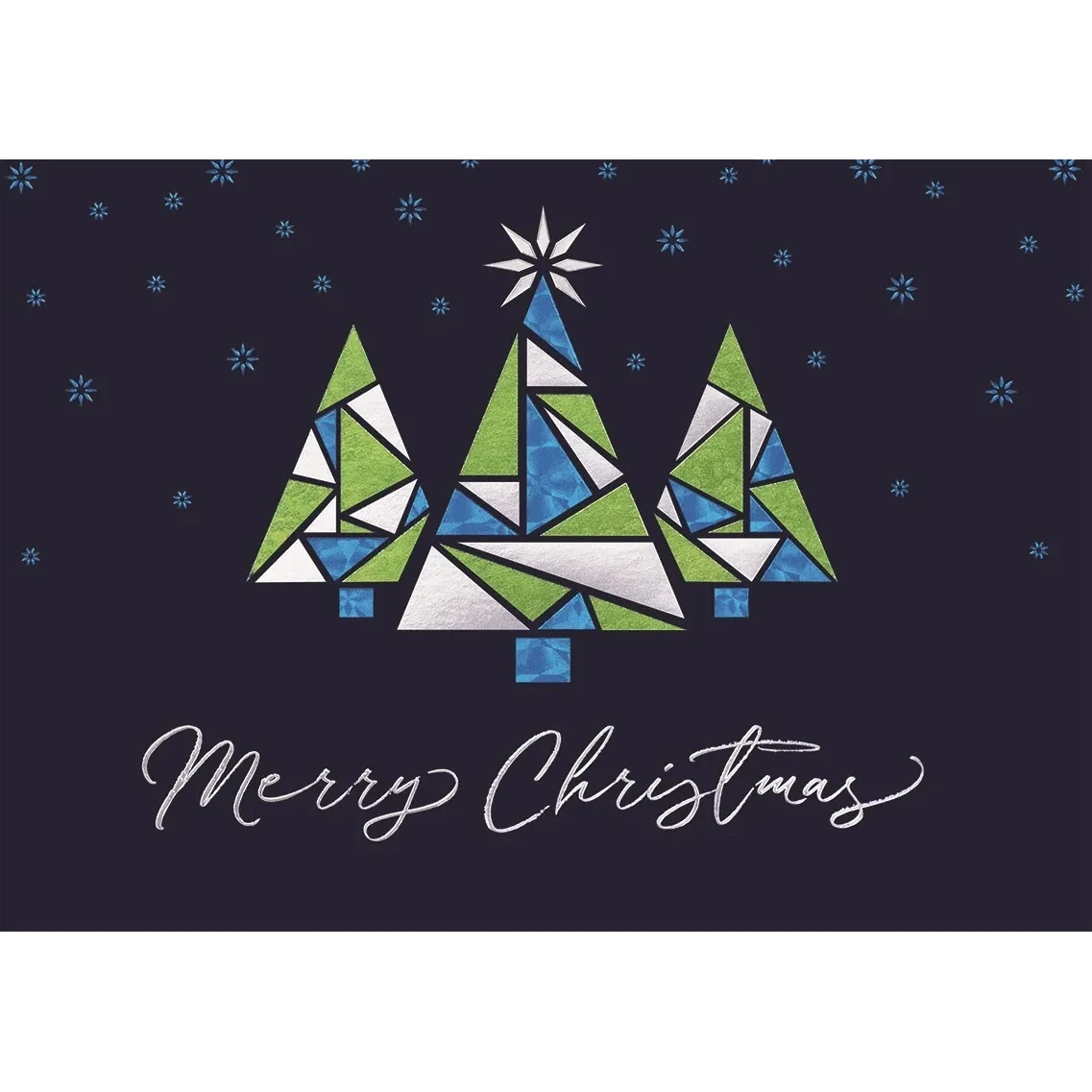 Stained-Glass Trio Christmas Cards 1