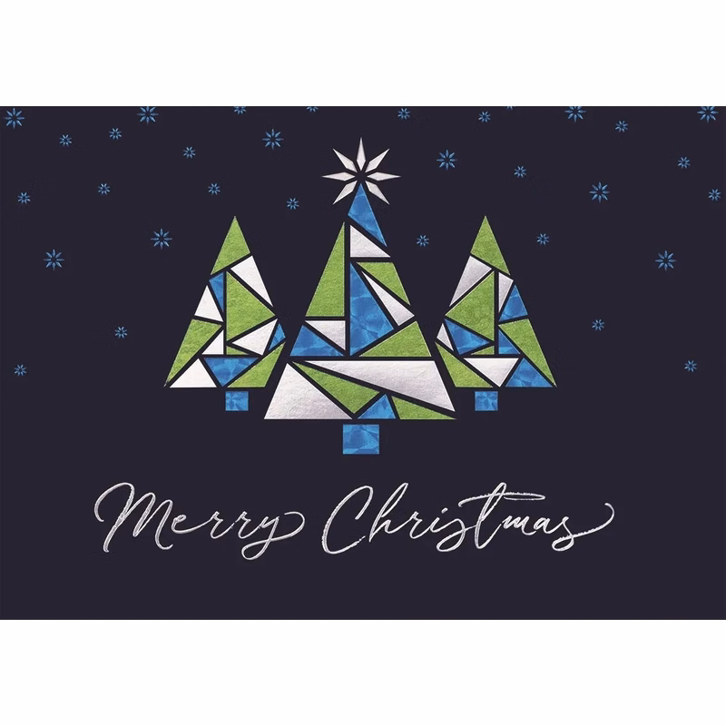 Stained-Glass Trio Christmas Cards