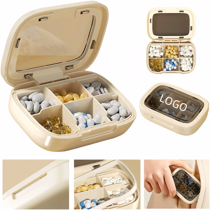 6-Cell Mini Portable Medicine Box