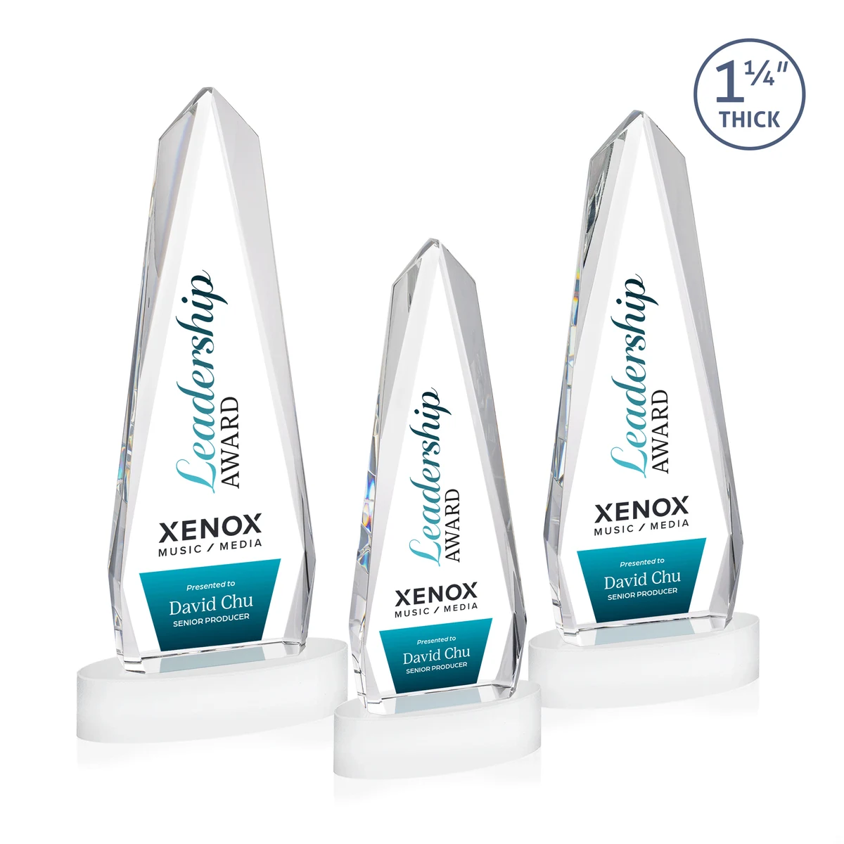 Cheswick VividPrint™ Award on Alberton Base - White 1