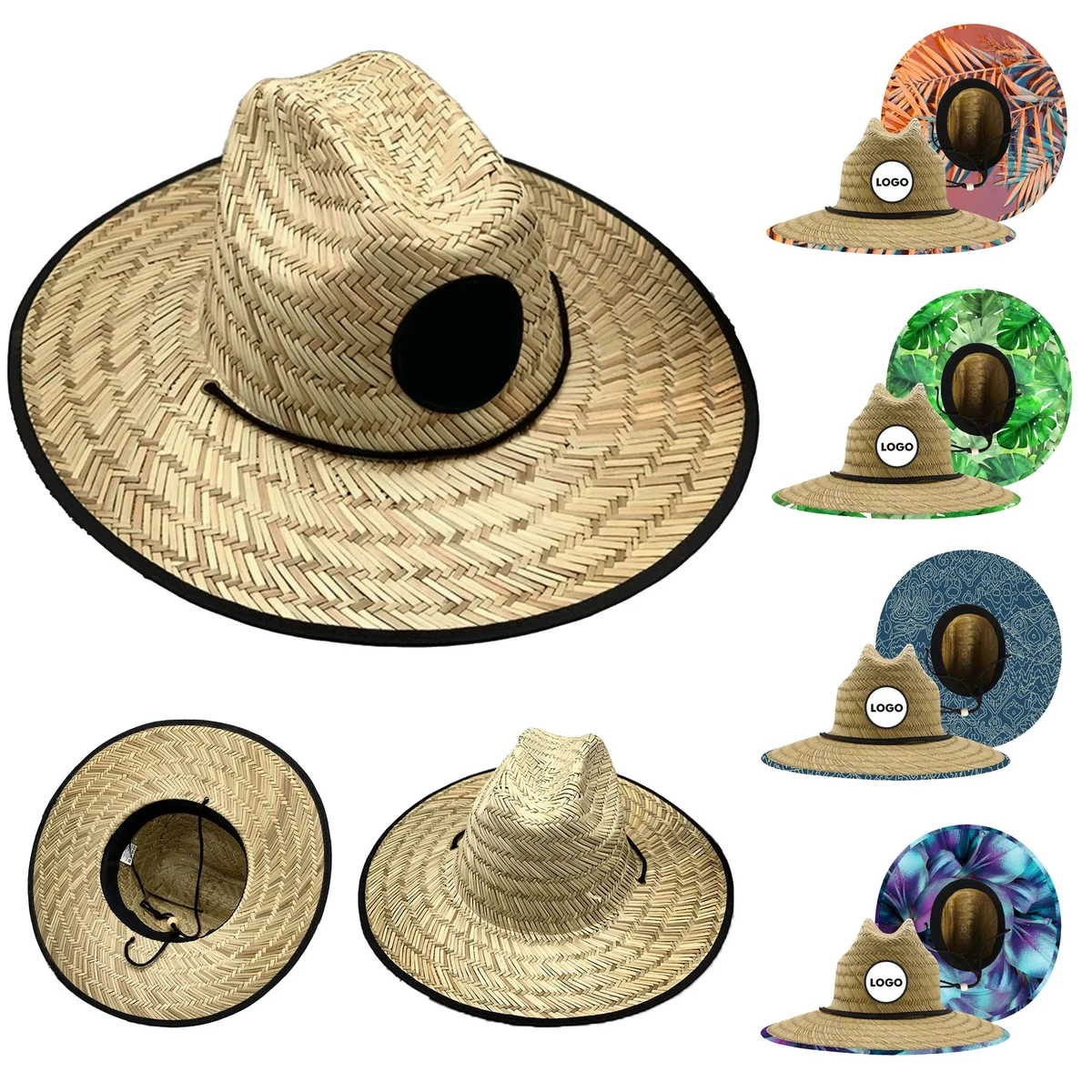Large Birm Lifeguard Straw Hat 1