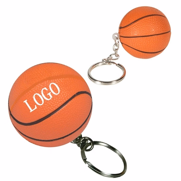 Basketball Stress Ball Keychain