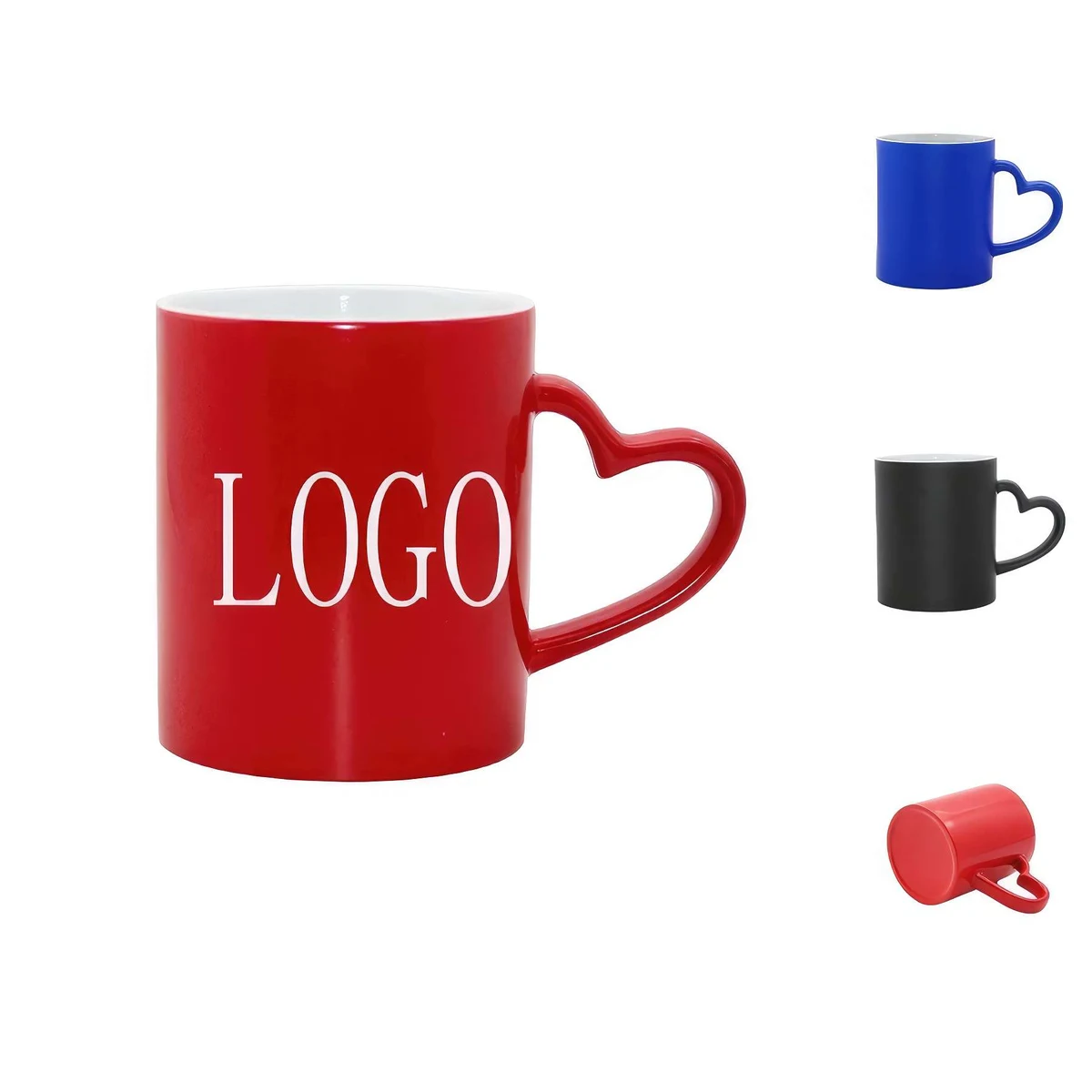 Custom Ceramic Mugs with Heart Handle 1