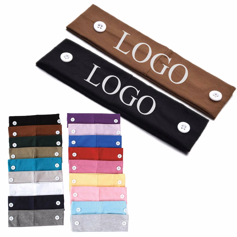 Elastic Yoga Headband with Buttons