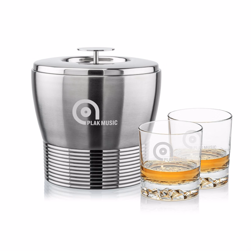 Genoa Ice Bucket & Cassidy On-the-Rocks Set