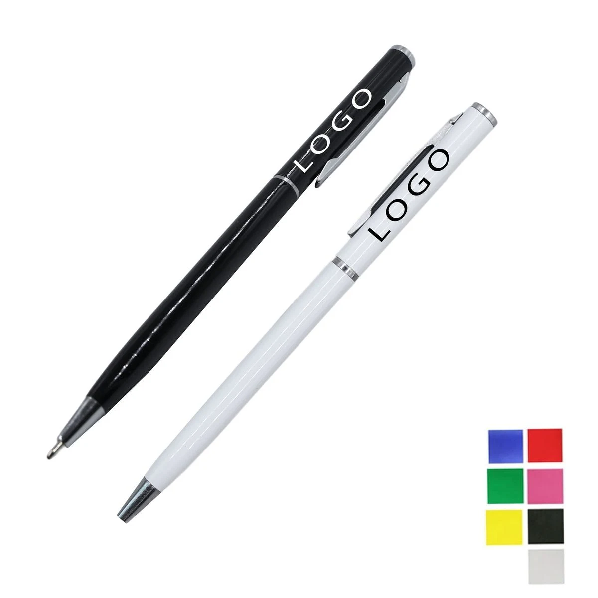 Metal Slim Twist Ballpoint Pen 1