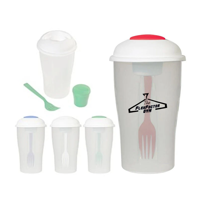 3-Piece Frosted Clear Salad Shaker Set 1