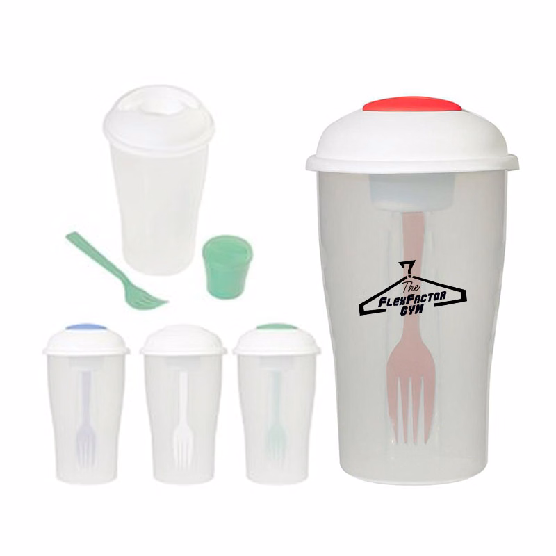 3-Piece Frosted Clear Salad Shaker Set