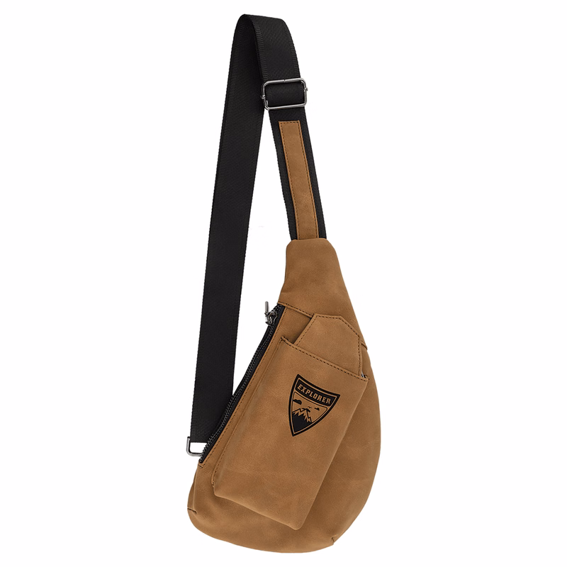 Crescent Bag - Creekside Collection in Medium Brown