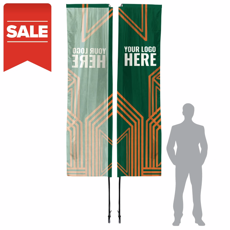 SPECIAL SALE - Printed Banner Flag w/ Heavy Duty Pole - 7' / 10' / 13'