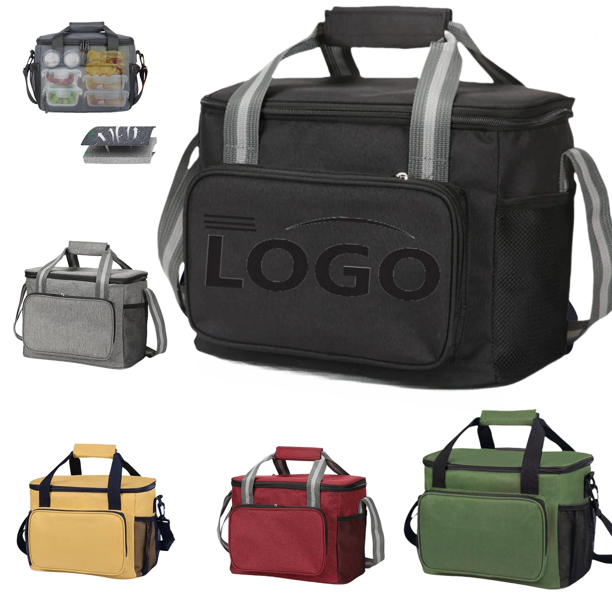 Large Reusable Insulated Lunch Cooler Bag 1