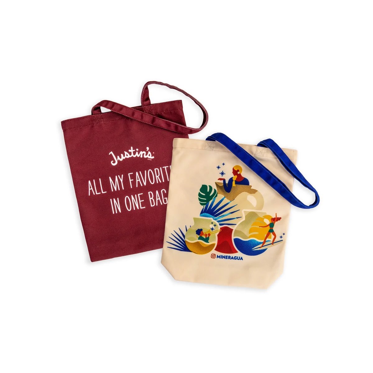 Full Color Recycled Canvas Tote - Flat, custom tote bag with logo imprint 1
