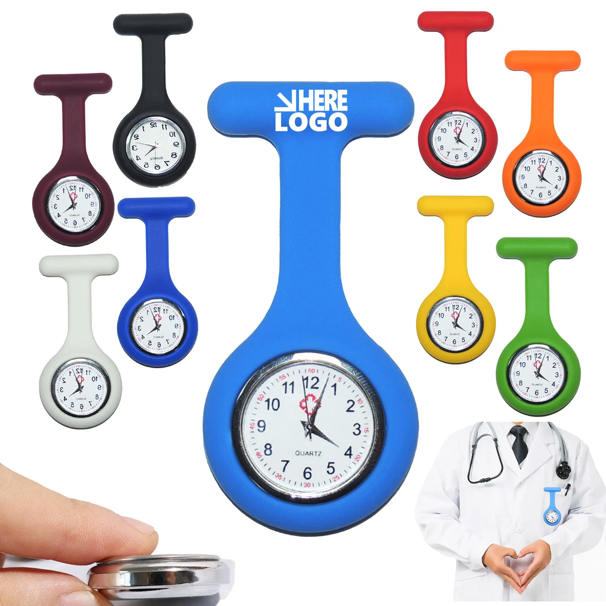 Silicone Waterproof Nurse Watch 1