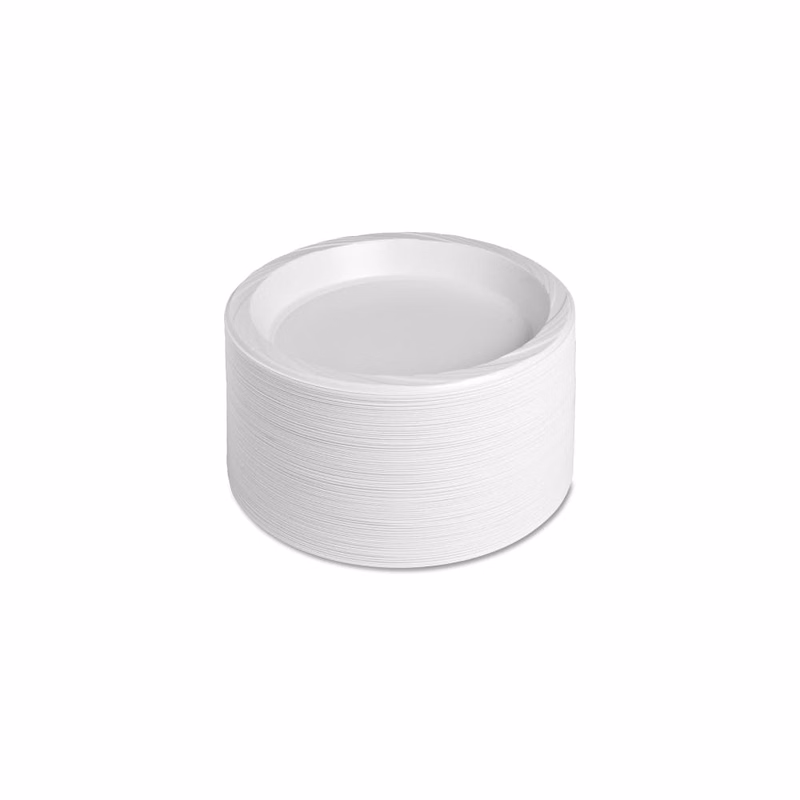 Reusable Plastic Plates - 10 1/4" Diameter White Disposable